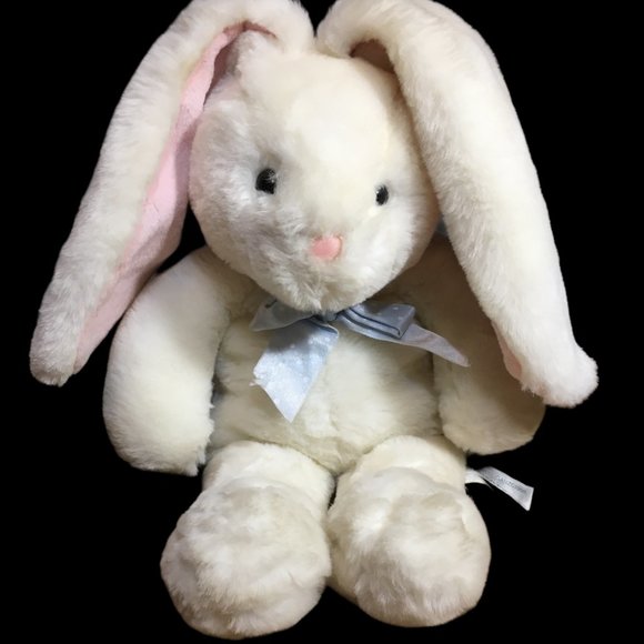 Ganz Bunny Rabbit NUZZLES White Plush Vintage 1998 Pink Lop Ears ULTRA RARE-VHTF - Picture 2 of 11